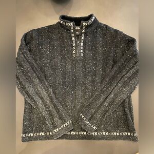 Woolrich Women’s 1/4 Zip Wool blend Sweater Size L Excellent condition